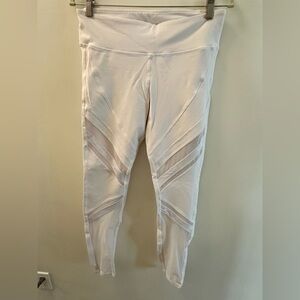 ALO Yoga White Mesh Leggings